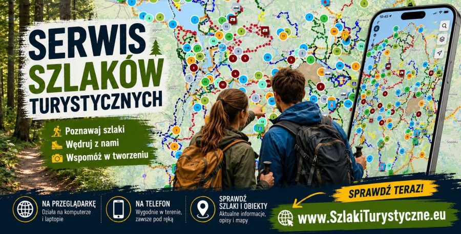 Serwis Szlaków Turystycznych – interaktywna mapa szlaków i obiektów turystycznych